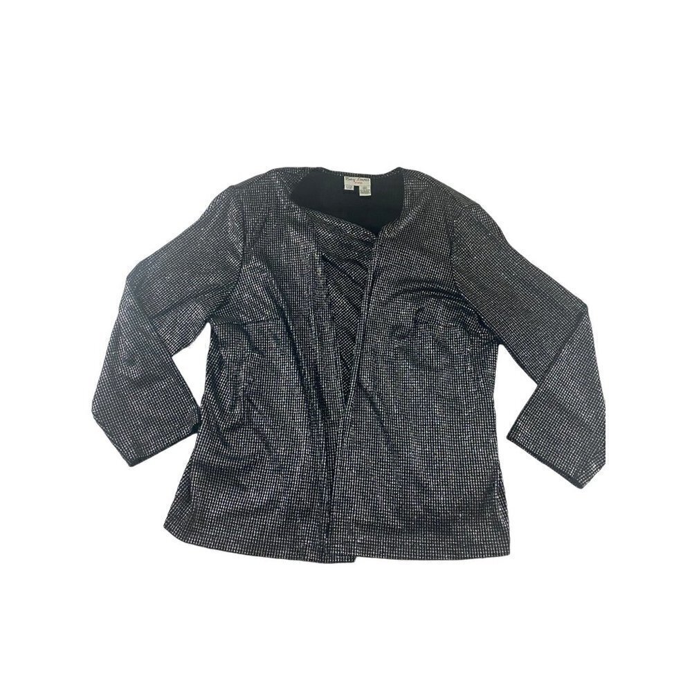 Vintage Betsy Lauren Women's Silver Top/ Blazer Combination - 3XL
